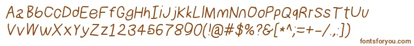 Numbbunnysbdita Font – Brown Fonts on White Background