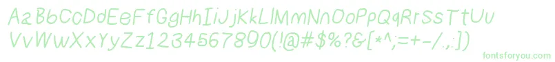 Numbbunnysbdita Font – Green Fonts on White Background