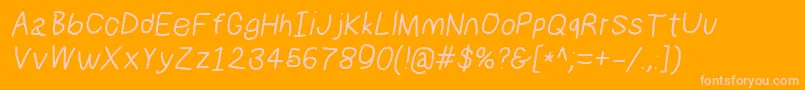 Numbbunnysbdita Font – Pink Fonts on Orange Background