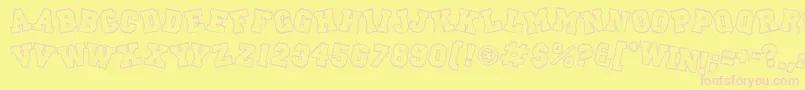 Pep Font – Pink Fonts on Yellow Background