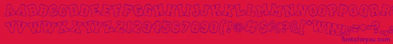 Pep Font – Purple Fonts on Red Background