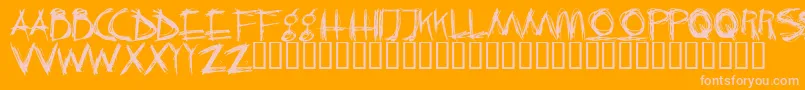 CrazyKiller Font – Pink Fonts on Orange Background