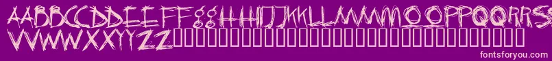 CrazyKiller Font – Pink Fonts on Purple Background