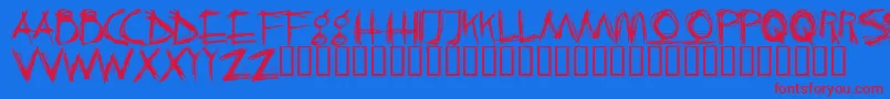 CrazyKiller Font – Red Fonts on Blue Background