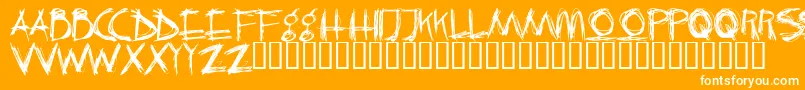 CrazyKiller Font – White Fonts on Orange Background