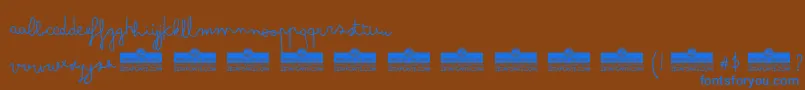 ArsenaleWhiteTrial Font – Blue Fonts on Brown Background