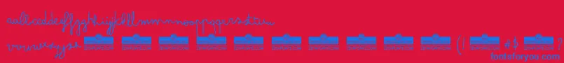 ArsenaleWhiteTrial Font – Blue Fonts on Red Background