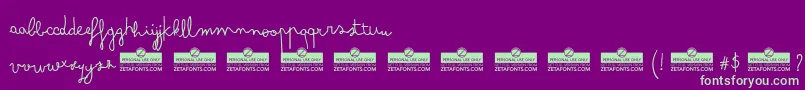 ArsenaleWhiteTrial Font – Green Fonts on Purple Background