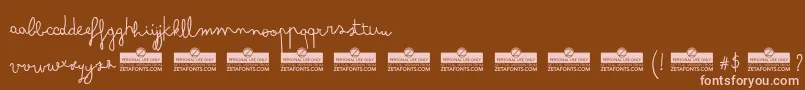 ArsenaleWhiteTrial Font – Pink Fonts on Brown Background