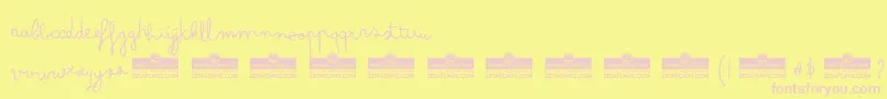 ArsenaleWhiteTrial Font – Pink Fonts on Yellow Background