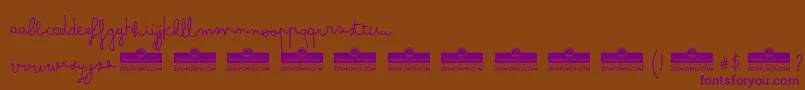 ArsenaleWhiteTrial Font – Purple Fonts on Brown Background