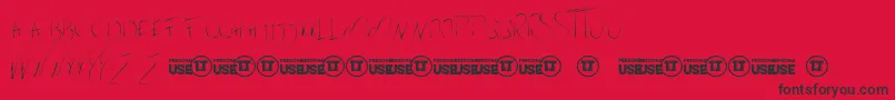 AdventureEiffel Font – Black Fonts on Red Background