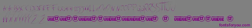 AdventureEiffel Font – Purple Fonts on Gray Background