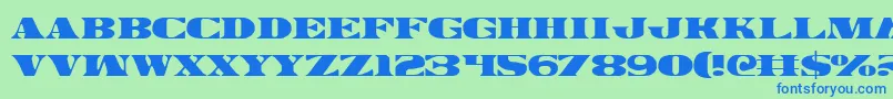Legalv2 Font – Blue Fonts on Green Background