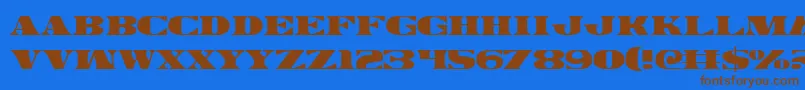 Legalv2 Font – Brown Fonts on Blue Background