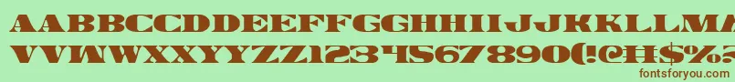 Legalv2 Font – Brown Fonts on Green Background
