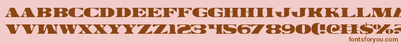 Legalv2 Font – Brown Fonts on Pink Background