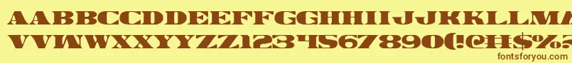 Legalv2 Font – Brown Fonts on Yellow Background