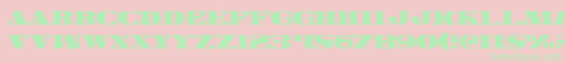 Legalv2 Font – Green Fonts on Pink Background