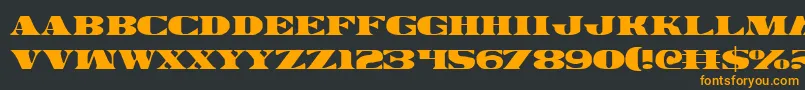 Legalv2 Font – Orange Fonts on Black Background