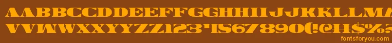 Legalv2 Font – Orange Fonts on Brown Background