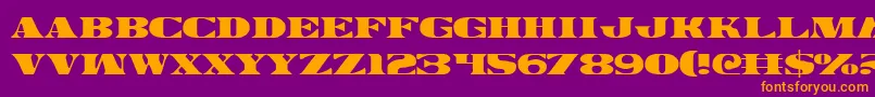 Legalv2 Font – Orange Fonts on Purple Background
