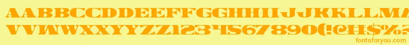 Legalv2 Font – Orange Fonts on Yellow Background