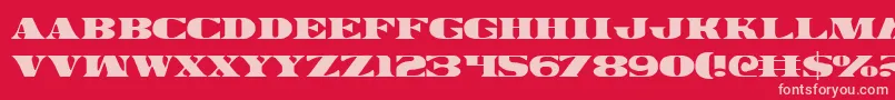 Legalv2 Font – Pink Fonts on Red Background