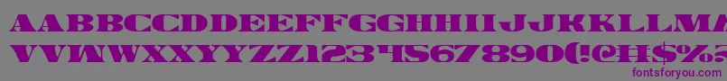 フォントLegalv2 – 紫色のフォント、灰色の背景