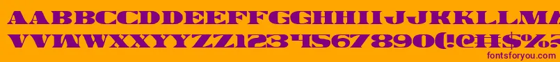 Legalv2 Font – Purple Fonts on Orange Background