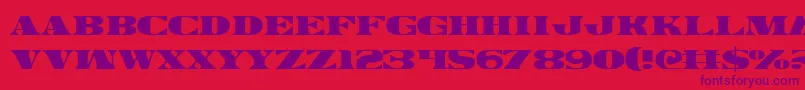 Legalv2-fontti – violetit fontit punaisella taustalla