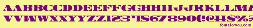 Legalv2 Font – Purple Fonts on Yellow Background