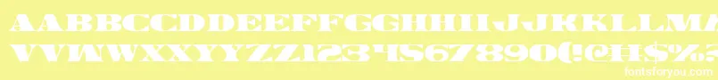 Legalv2 Font – White Fonts on Yellow Background