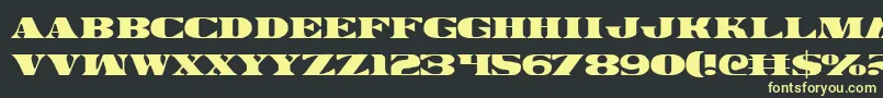 Legalv2 Font – Yellow Fonts on Black Background