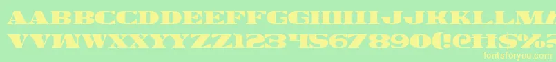 Legalv2-Schriftart – Gelbe Schriften auf grünem Hintergrund