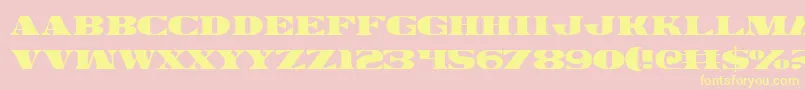 Legalv2 Font – Yellow Fonts on Pink Background