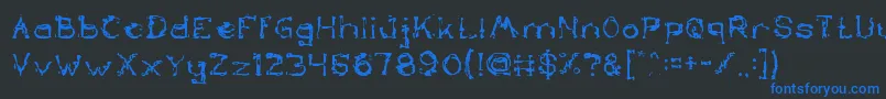 More about TheLazyDog Font TheLazyDog Font – Blue Fonts on Black Background