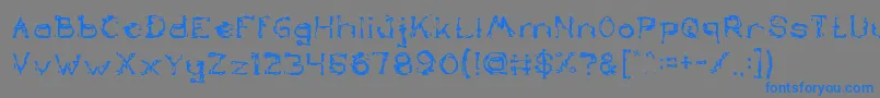 TheLazyDog Font – Blue Fonts on Gray Background