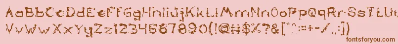 More about TheLazyDog Font TheLazyDog Font – Brown Fonts on Pink Background