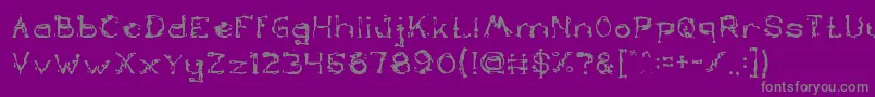 Fonte TheLazyDog – fontes cinzas em um fundo violeta