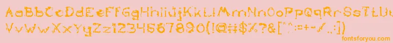 fuente TheLazyDog – Fuentes Naranjas Sobre Fondo Rosa