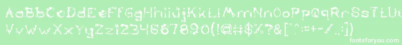 TheLazyDog Font – White Fonts on Green Background