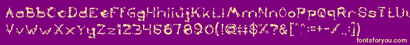 TheLazyDog Font – Yellow Fonts on Purple Background