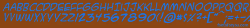 Шрифт Acmesai – синие шрифты на коричневом фоне