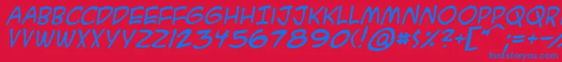 Acmesai Font – Blue Fonts on Red Background