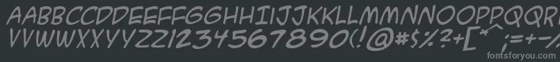 Acmesai Font – Gray Fonts on Black Background