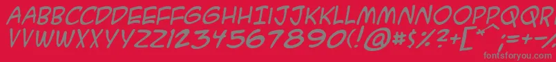 Acmesai Font – Gray Fonts on Red Background