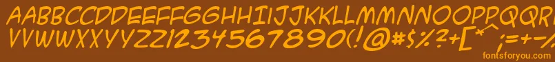 Acmesai Font – Orange Fonts on Brown Background