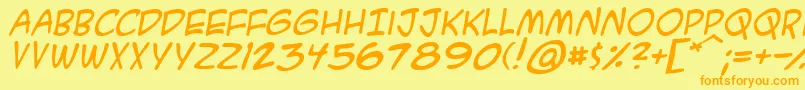 Acmesai Font – Orange Fonts on Yellow Background