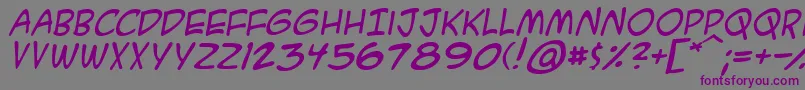 Acmesai-Schriftart – Violette Schriften auf grauem Hintergrund